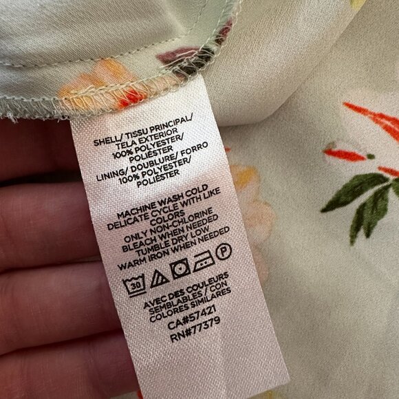 Ann Taylor Factory Mint Green Floral Midi Dress 6 Short Sleeve Cottage - Picture 8 of 10